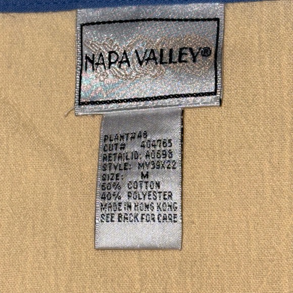 VTG Napa Valley Woven Patchwork Vest Button Floral Cottagecore Womens M HongKong - Picture 7 of 8